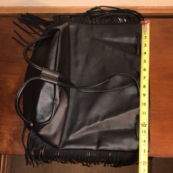 Victoria’s Secret Black Fringe Drawstring Backpack - Picture 16 of 16